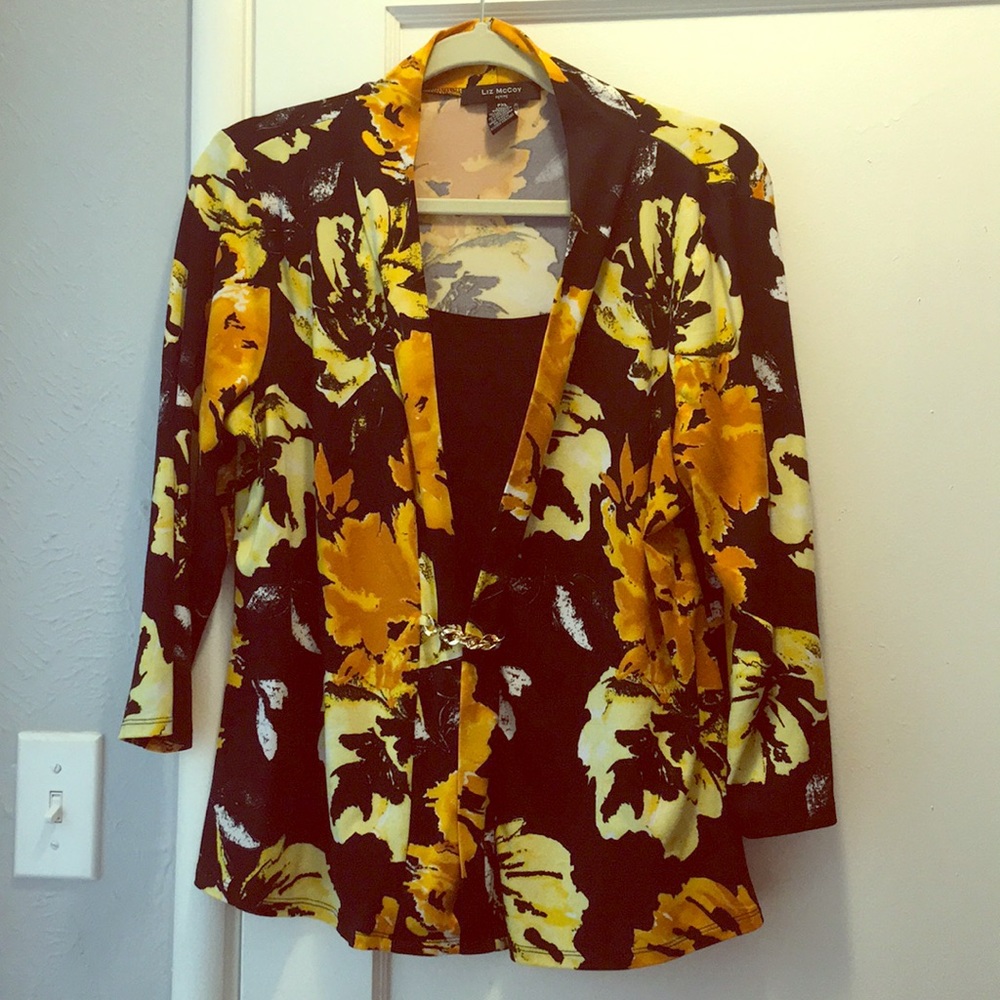 Blouse - designer made, striking colors that pop!